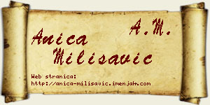 Anica Milisavić vizit kartica